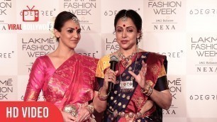 'Chit Chat With Hema Malini And Esha Deol at Lakme Fashion Week 2018'
