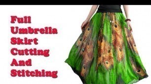 'Full umbrella Skirt Cutting and stitching DIY Tutorial EMODE'