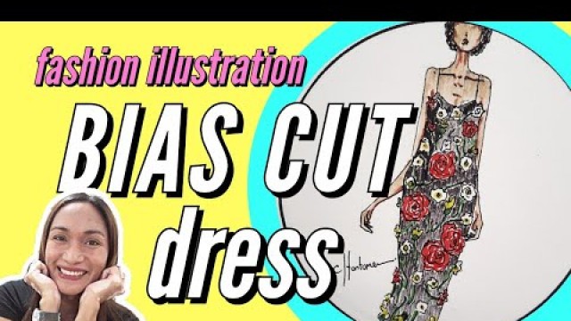 'Ep. 14 Bias Cut Dress | Fashion Illustration | Sketch | How to Draw | Fashion Design'