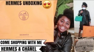 'COME SHOPPING WITH ME AT HERMES & CHANEL | GRWM | HERMES UNBOXING | FASHION\'S PLAYGROUND'