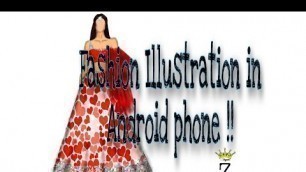 'Fashion illustration in PicsArt mobile application| Fashion designing| Fashion sketching'
