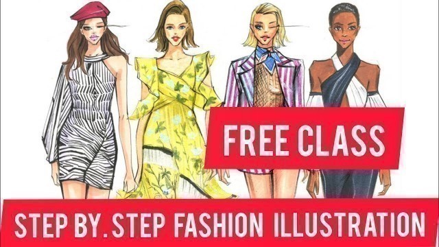 'FASHION illustration Tutorial for Beginners Free  online   Fashion Design   Course At Home'