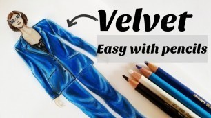 'How to draw Velvet | Tutorial Explained | Fashion Illustration'
