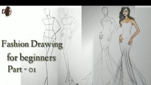 'Tutorial : fashion illustration drawing steps for beginners. fashion croquis possess drawing |'