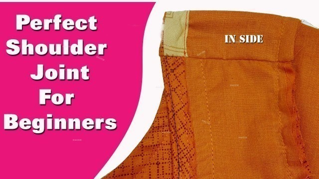 'Tips Perfect shoulder Joining easy method for Beginners DIY hindi Tutorial; EMODE'