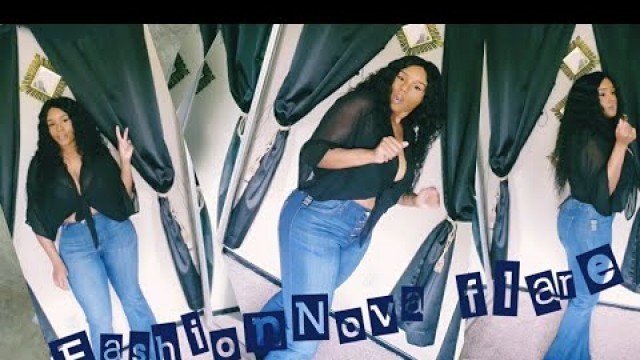 'FashionNova flare Jeans try on hual size 9 #fashionnova  #rue21'