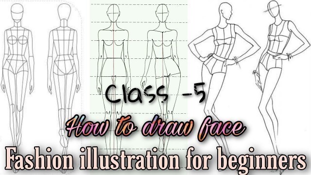 'fashion illustration face drawing | how to draw face for beginners step by step |facedrawingtutorial'