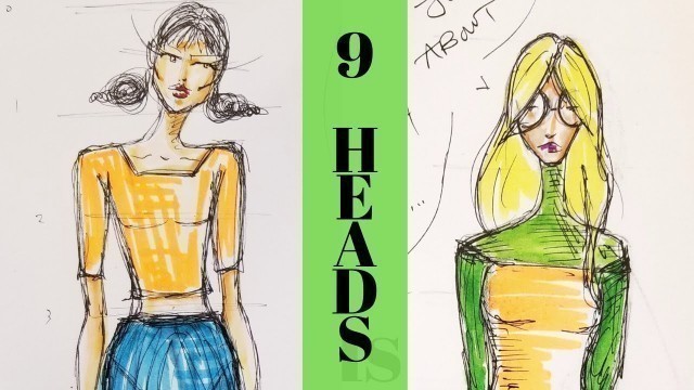 'Fashion Illustration Tutorial | REVIEW OF 9 HEADS METHOD'
