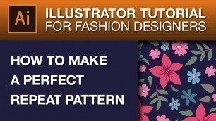 'Fashion Sketching in Illustrator : How to do repeat patterns prints'