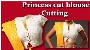 'Princess cut Blouse cutting well explained easy method DIY Hindi Tutorial for beginners EMODE'