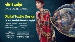 'New Admissions 21 | Embroidery Design | Digital Textile | Fashion Sketching | Needle Crafts Pakistan'