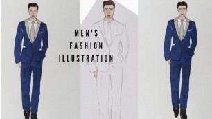 'How to Draw Man in Full Suit easy / Blazer\'s / Men\'s Fashion illustration |Swathi Art Studio'