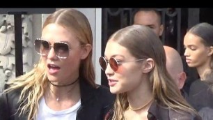 'Gigi HADID & Karlie KLOSS @ Paris Fashion Week 1 october 2016 show Mugler Clarins'