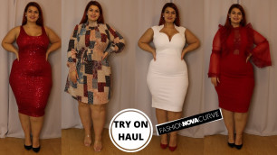 'Plus size dresses try on haul | Fashion Nova Curve'