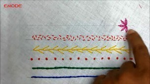 'Basic hand embroidery for beginners,Top 12 stitches EMODE'