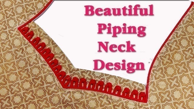 'Piping neck design stitching DIY hindi EMODE'