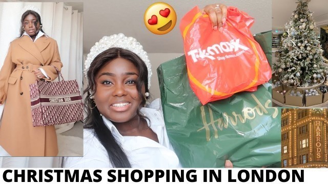 'COME CHRISTMAS SHOPPING WITH ME BEFORE LOCKDOWN! CHRISTMAS HOME DECOR | HARRODS TK MAXX |LONDON VLOG'