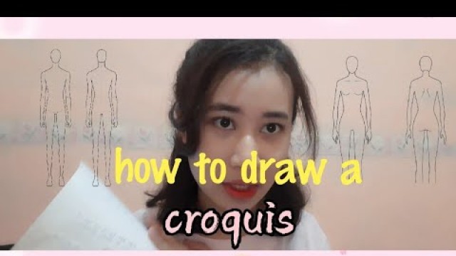 'HOW TO DRAW A CROQUIS - FASHION FIGURE SUPER EASY for BEGINNER FASHION DESIGNER 