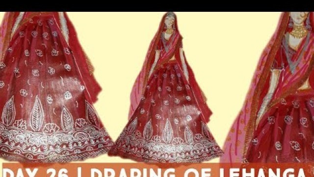 'Learn Fashion Sketching in just 30 days | Day 26 | Draping of Lehanga'
