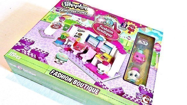 'BRAND NEW! SHOPKINS KINSTRUCTION FASHION BOUTIQUE BUILDING BLOCKS - OPENING AND REVIEW'