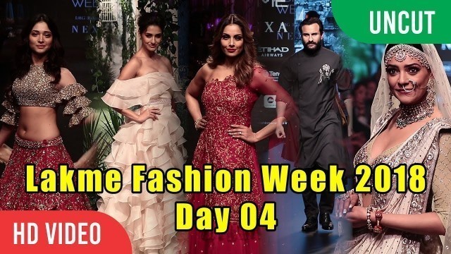 'Lakme Fashion Week 2018 Day 04 | FULL SHOW | Sushmita Sen, Disha, Saif Ali Khan, Bipasha, Tamannaa'