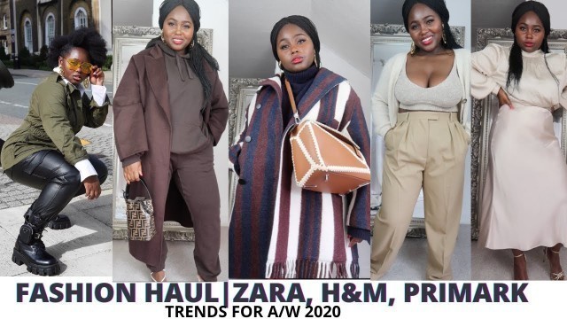 'HUGE FASHION HAUL | NEW IN ZARA, H&M, PRIMARK | TOP 10 TRENDS FOR FALL WINTER 2020 |STYLING & TRY ON'