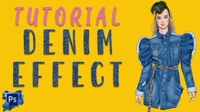 'TUTORIAL Digital Fashion Illustration  How to create Denim Effect with Photoshop'