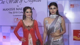 'Mouni Roy And Sanjeeda Sheikh At Mijwan Fashion Show 2018 Show By Manish Malhotra'