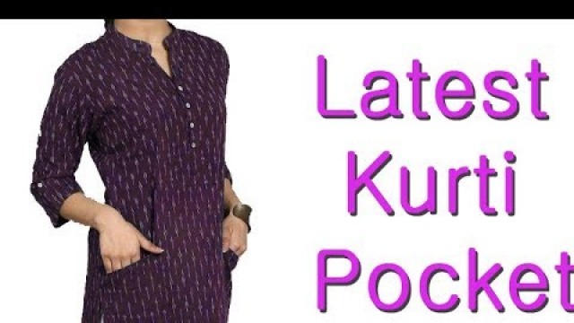 'Latest kurti pocket stitching easy method for beginners, kurti kameez pocket Tutorial EMODE'
