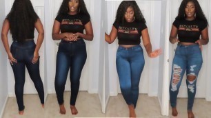 'Huge Fashion Nova Affordable Jean Haul ! Slim Thick Jean Haul Try On | Size 11 & Size 13'