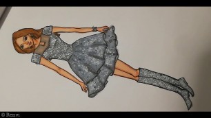 'FASHION ILLUSTRATION - HOW A DRAW AND DESIGN A FROCK // #fashion illustration sketch'