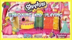 'Shopkins Fashion Boutique Play Set Unbox and Play'