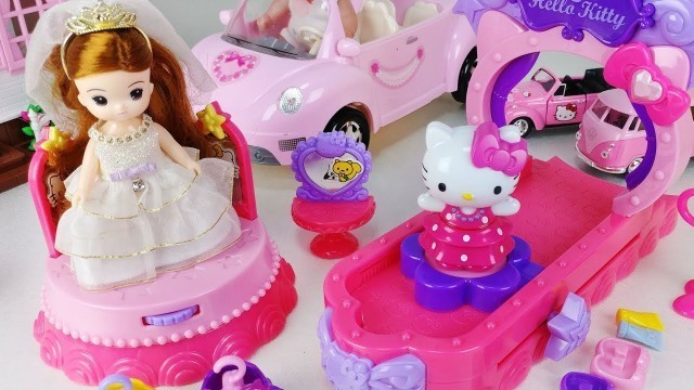 'Hello Kitty car and Fashion stage Dress shop toys Baby doll play 헬로키티 패션 스테이지 드레스 가게 뽀로로 장난감 - 토이몽'