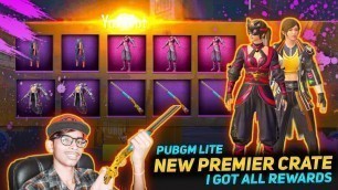 'PUBG MOBILE LITE - NEW PREMIER CRATE | I GOT ALL REWARDS | FASHION ICON S686 SKIN - FREE CRATE'