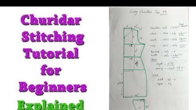 'Churidar Top (kurti, kameez ) cutting malayalam, churidar DIY stitching malayalam tutorial EMODE'