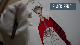 'FLANNEL SHIRT+INDIGO JEANS | Fashion Drawing'