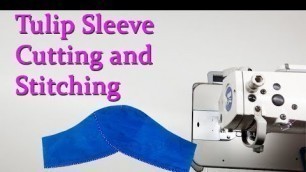'Tulip sleeve cutting and stitching DIT tutorial easy method EMODE'