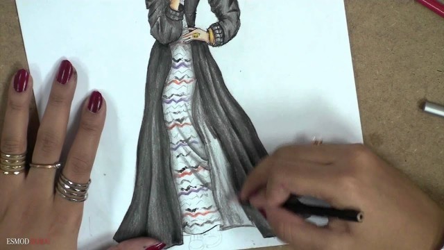 'Abaya Fashion Illustration'