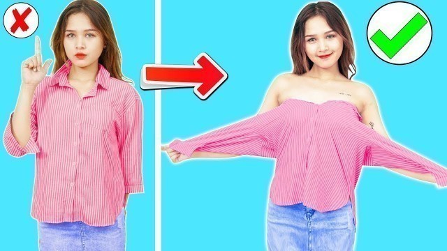 'Girl DIY! 23 SMART CLOTHING HACKS REUSE YOUR OLD CLOTHES! Fashion Hacks for Girls Women by T-studio'