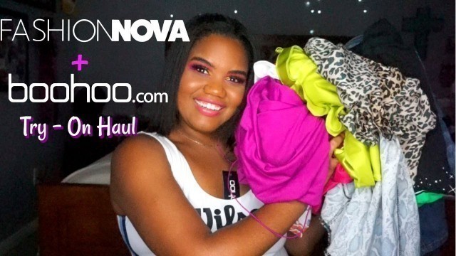 'HUGE $500 Fashion Nova + Boohoo HAUL | Plus Size Try On HAUL'