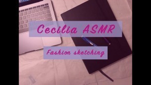 'ASMR - Fashion sketching + hand movements'