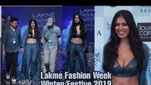 'Malavika Mohanan Ramp Walk for Designer Vineet and Rahul | Lakmé Fashion Week Winter/Festive 2019'