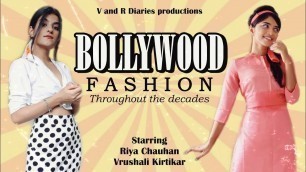 'BOLLYWOOD FASHION throughout the DECADES | Retro/ Vintage OUTFIT IDEAS | V and R DIARIES'