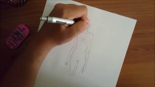 'How to draw pose for Fashion Sketch (easy)/Comment dessiner des croquis de mode'