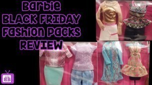 'New Barbie Series| FLY DOLLS |Black Friday Barbie Fashion Packs Review | BARBIE Fashion Show'