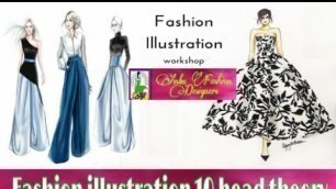 'Fashion Illustration for Beginners - 10 Head Theory in Tamil'