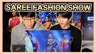 'Koreans React to the SAREE FASHION SHOW! | Indian Saree Reaction'