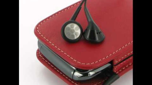 'PDair Leather Case for BlackBerry Style 9670 - Vertical Pouch Type Belt Clip Included (Red)'