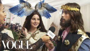 'Lana Del Rey and Jared Leto on Their Gucci Ensembles | Met Gala 2018 With Liza Koshy | Vogue'