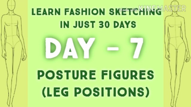 'Learn Fashion Sketching in 30 Days. Day - 7 Posture Figures (Leg Positions)'